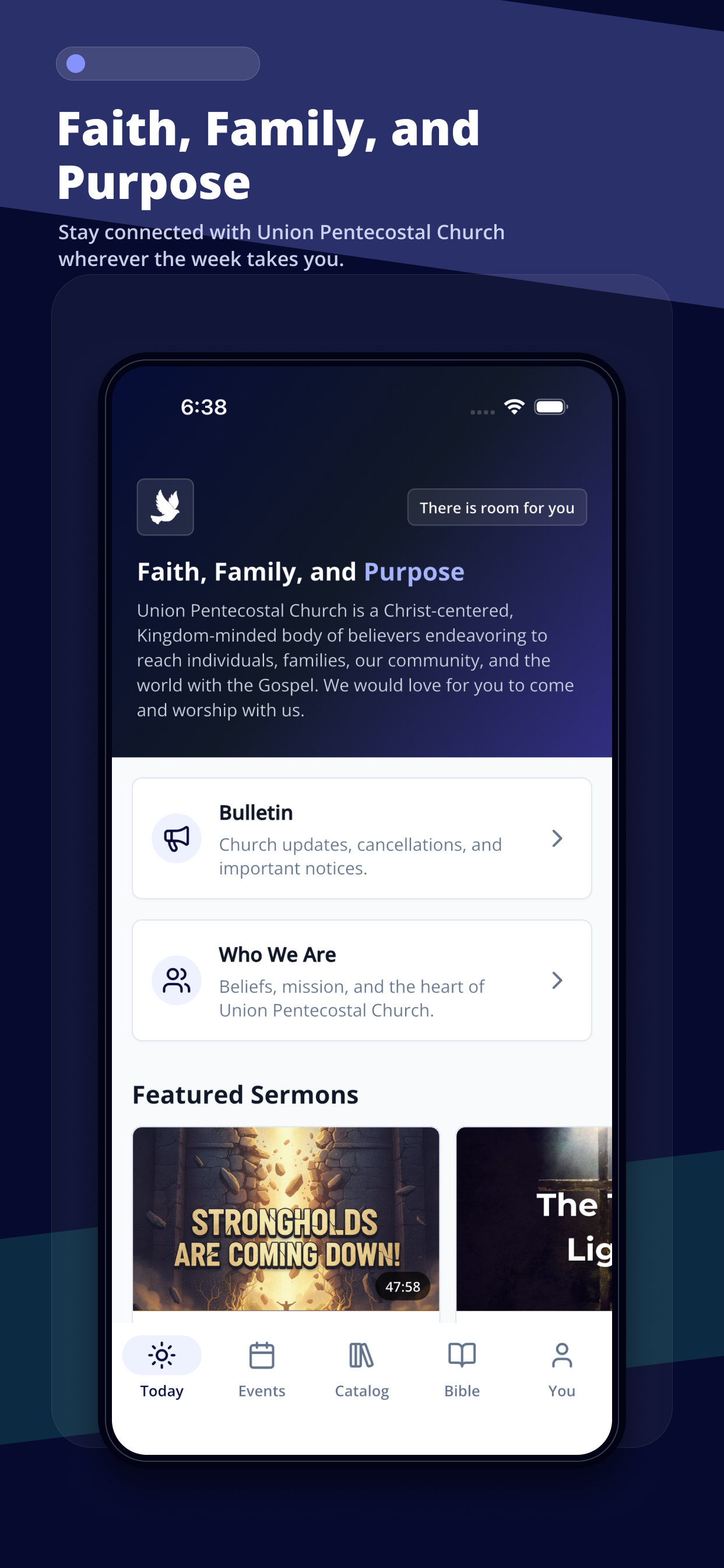 UPC mobile app Today screen