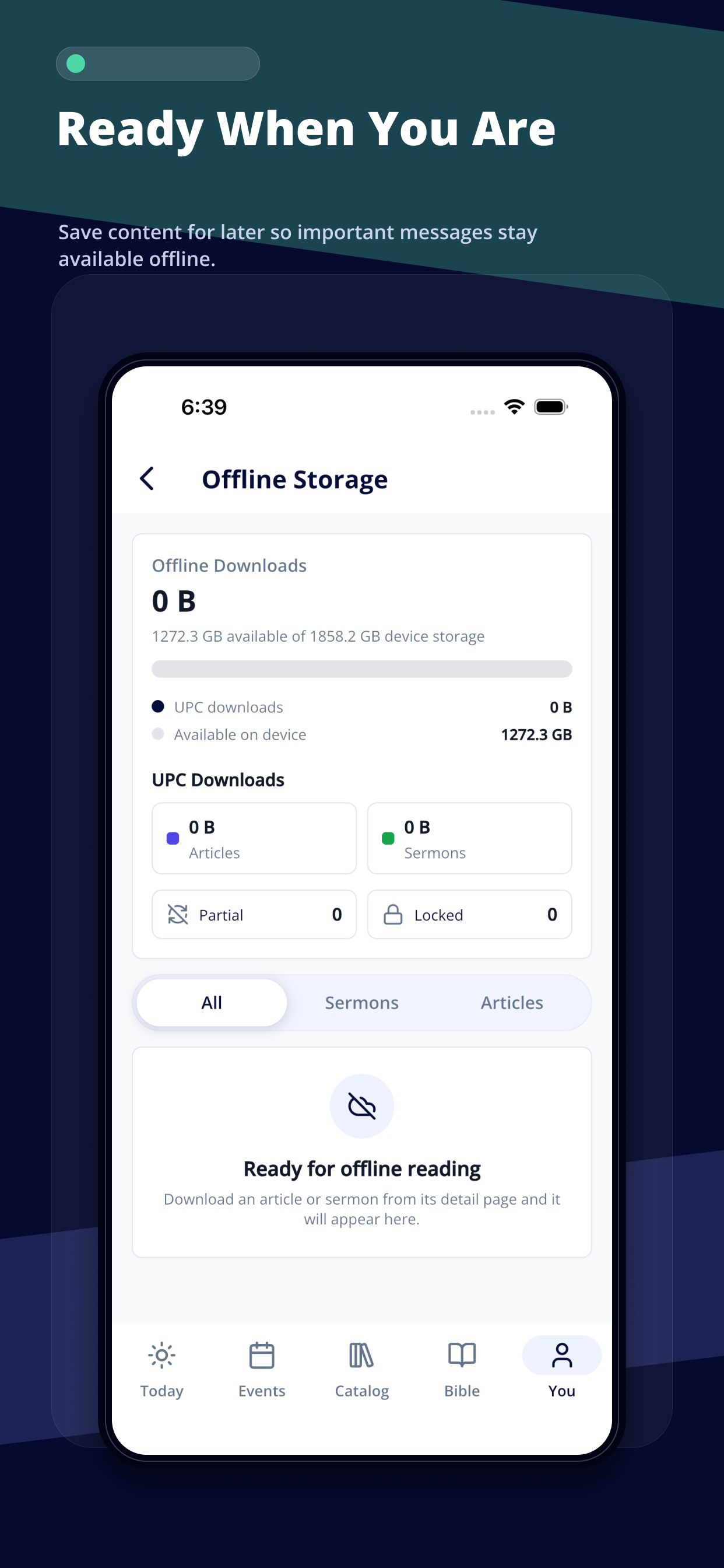 Ready When You Are screenshot from the UPC mobile app